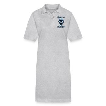 Albtraum Reißzähne Vampir wie ein Mensch, verrückt, Horror - Stanley/Stella Frauen Bio-Polokleid PAIGER - Grau meliert - Vorne