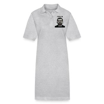 Un homme à l’air fou, je suis all in - Robe polo bio PAIGER Stanley/Stella Femme - gris chiné - Devant