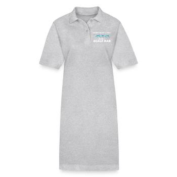 Map Scale Bar GIS Cartography Geographer Data - Stanley/Stella PAIGER Organic Women’s Polo Dress - heather grey - Front