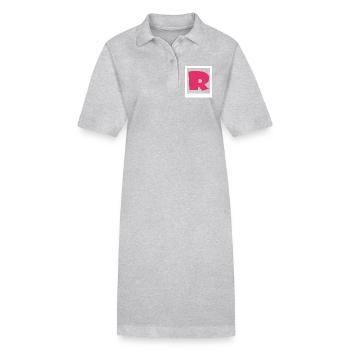 Schlichtes rosa Gothic R - Stanley/Stella Frauen Bio-Polokleid PAIGER - Grau meliert - Vorne