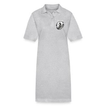 Downhiller weiß - Stanley/Stella Frauen Bio-Polokleid PAIGER - Grau meliert - Vorne
