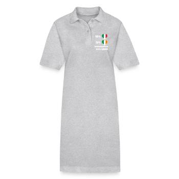 Irlande et Italie 100% drapeaux fantastiques - Robe polo bio PAIGER Stanley/Stella Femme - gris chiné - Devant