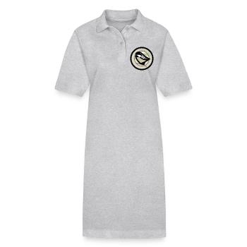 Mésange de charbon - Robe polo bio PAIGER Stanley/Stella Femme - gris chiné - Devant