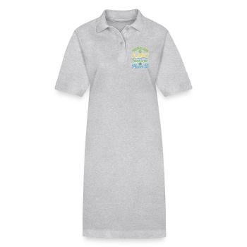Jour de la Terre - Il n’y a pas de planète B ! - Robe polo bio PAIGER Stanley/Stella Femme - gris chiné - Devant