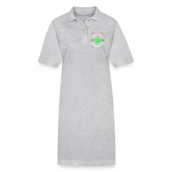 Keep calm smoke weed - Cannabis - THC - Stoner - Stanley/Stella PAIGER Organic Women’s Polo Dress - heather grey - Front