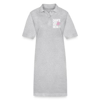 Dansez comme vous le pensez Typographie Design - Robe polo bio PAIGER Stanley/Stella Femme - gris chiné - Devant