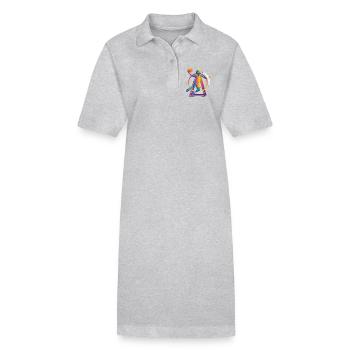 Basketball Basketballer Spieler Fan Vintage Retro - Stanley/Stella Frauen Bio-Polokleid PAIGER - Schwarz - Vorne