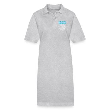 Détox numérique - Robe polo bio PAIGER Stanley/Stella Femme - gris chiné - Devant