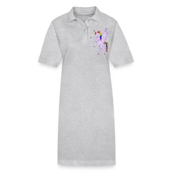 Licorne - Robe polo bio PAIGER Stanley/Stella Femme - gris chiné - Devant