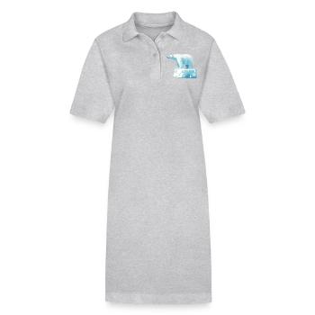 Ours polaire sur la banquise - Robe polo bio PAIGER Stanley/Stella Femme - gris chiné - Devant