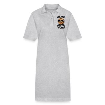Cookies Saying Chocolate Cookies Funny Cookie Gift - Stanley/Stella PAIGER Organic Women’s Polo Dress - heather grey - Front