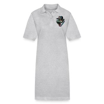 Iguane - Robe polo bio PAIGER Stanley/Stella Femme - gris chiné - Devant