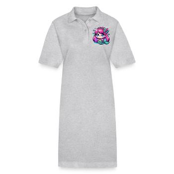 Sirène - Robe polo bio PAIGER Stanley/Stella Femme - gris chiné - Devant