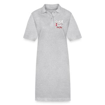 Jeu d’échecs - Robe polo bio PAIGER Stanley/Stella Femme - gris chiné - Devant