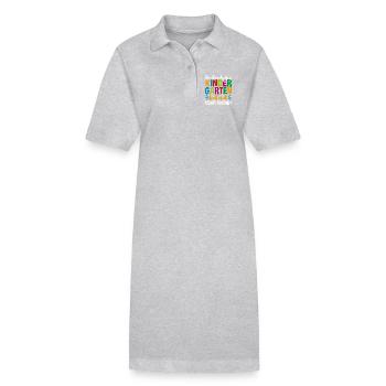 École maternelle - Robe polo bio PAIGER Stanley/Stella Femme - gris chiné - Devant