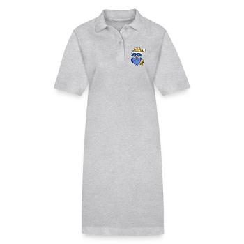 Le lève-tôt Hibou Dormir - Robe polo bio PAIGER Stanley/Stella Femme - gris chiné - Devant