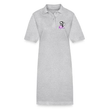 Faucheuse et Cochon - Robe polo bio PAIGER Stanley/Stella Femme - gris chiné - Devant