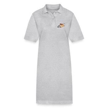 Erdmännchen Detektiv Lupe - Stanley/Stella Frauen Bio-Polokleid PAIGER - Grau meliert - Vorne
