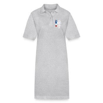 griffon debout bleu blanc rouge Rostock - Robe polo bio PAIGER Stanley/Stella Femme - gris chiné - Devant