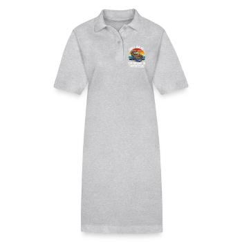 Voyage de vacances à l’île Maurice Paresseux - Robe polo bio PAIGER Stanley/Stella Femme - gris chiné - Devant