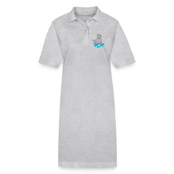Banquise de phoque - Robe polo bio PAIGER Stanley/Stella Femme - gris chiné - Devant