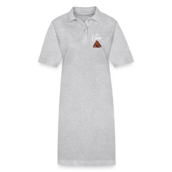 J’aime les excréments mignons pile de merde - Robe polo bio PAIGER Stanley/Stella Femme - gris chiné - Devant