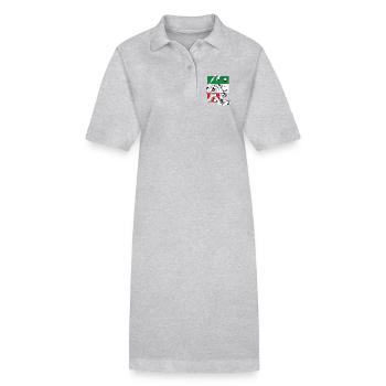Fußball Italien Leidenschaft Fußballspieler Bier - Stanley/Stella Frauen Bio-Polokleid PAIGER - Grau meliert - Vorne