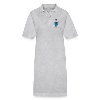 Policier Sanglier Police Cap Police - Robe polo bio PAIGER Stanley/Stella Femme - gris chiné - Devant