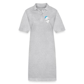 Chien Race Caniche - Robe polo bio PAIGER Stanley/Stella Femme - gris chiné - Devant