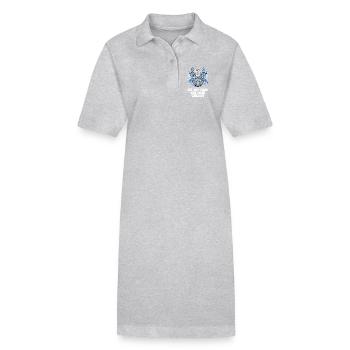 Urlaub - Stanley/Stella Frauen Bio-Polokleid PAIGER - Grau meliert - Vorne