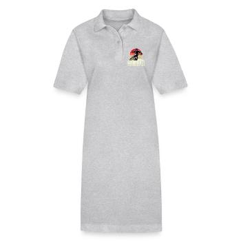 Handball Handballer - Stanley/Stella Frauen Bio-Polokleid PAIGER - Grau meliert - Vorne
