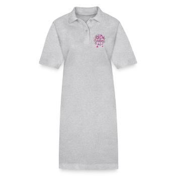 leck mich doch am ... pink - Stanley/Stella Frauen Bio-Polokleid PAIGER - Grau meliert - Vorne