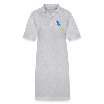 Blaue Rakete - Stanley/Stella Frauen Bio-Polokleid PAIGER - Grau meliert - Vorne