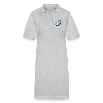 Longboarder sur skateboard ou longboard - Robe polo bio PAIGER Stanley/Stella Femme - gris chiné - Devant