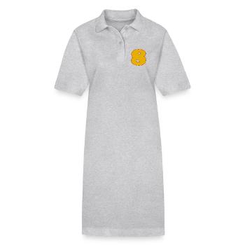 Zahl 8 Nummer Acht Motiv - Stanley/Stella Frauen Bio-Polokleid PAIGER - Grau meliert - Vorne
