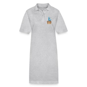 Schmetterling Karton - Stanley/Stella Frauen Bio-Polokleid PAIGER - Grau meliert - Vorne
