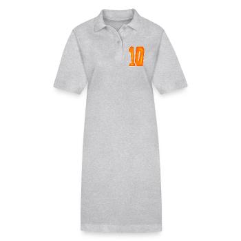 Dix 10 Numéro Orange - Robe polo bio PAIGER Stanley/Stella Femme - gris chiné - Devant