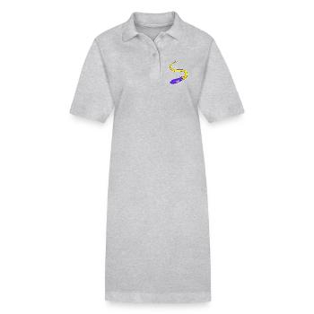 Rakete Motiv - Stanley/Stella Frauen Bio-Polokleid PAIGER - Grau meliert - Vorne