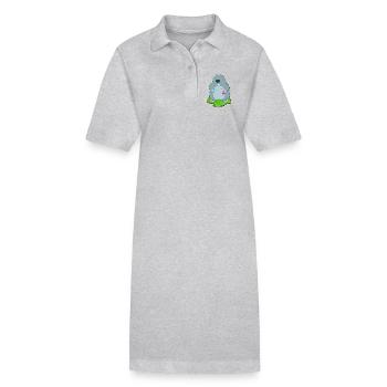 Laboratoire de tubes à essai de science taupe - Robe polo bio PAIGER Stanley/Stella Femme - gris chiné - Devant