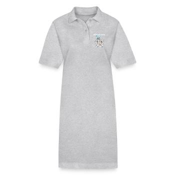 Drollige Kuh Als Astronaut Milchstrasse Weltall - Stanley/Stella Frauen Bio-Polokleid PAIGER - Grau meliert - Vorne