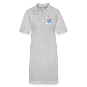Baignade sur la plage et la mer sans plastique contre la pollution - Robe polo bio PAIGER Stanley/Stella Femme - gris chiné - Devant