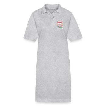 Mittagessen Schule Cafeteria-Mitarbeiter - Stanley/Stella Frauen Bio-Polokleid PAIGER - Grau meliert - Vorne