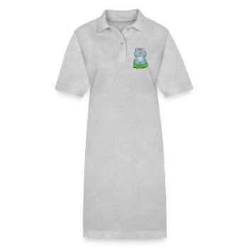Katze Sessel - Stanley/Stella Frauen Bio-Polokleid PAIGER - Grau meliert - Vorne