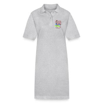 paresseux Livre Livres Lecture - Robe polo bio PAIGER Stanley/Stella Femme - gris chiné - Devant
