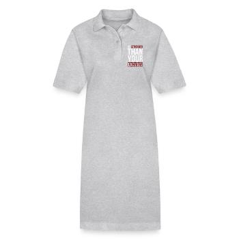 Soyez plus fort que vos excuses - Robe polo bio PAIGER Stanley/Stella Femme - gris chiné - Devant