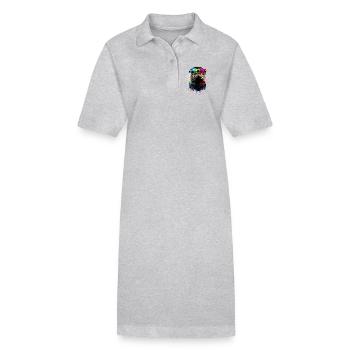 Loutre Loutre de mer Loutre Loutre Martre amour Loutre mignonne - Robe polo bio PAIGER Stanley/Stella Femme - gris chiné - Devant