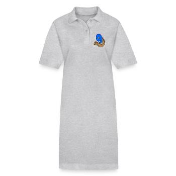 9. Geburtstag Motiv Aal - 9 Jahre - Stanley/Stella Frauen Bio-Polokleid PAIGER - Grau meliert - Vorne