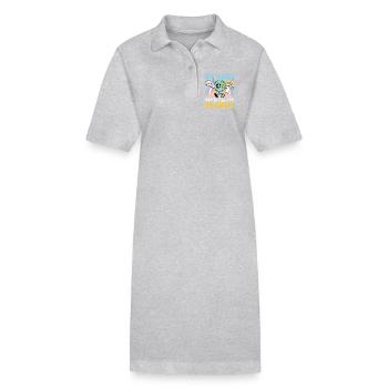 Jour de la Terre - Soyez gentils avec notre planète - Robe polo bio PAIGER Stanley/Stella Femme - gris chiné - Devant
