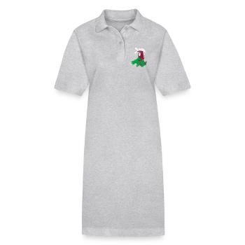 Flagge von Wales, walisischer Stolz - Stanley/Stella Frauen Bio-Polokleid PAIGER - Grau meliert - Vorne