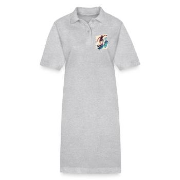 Surfeur Surf Planche de surf Surf - Robe polo bio PAIGER Stanley/Stella Femme - gris chiné - Devant